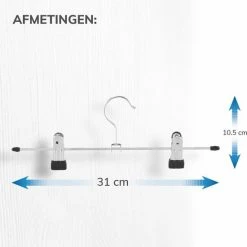 ACAZA Antislip Broekhangers Met Knijpers Voor Heren Of Dames - 30 Stuks Kleding Hangers Met Klemmen - Broek En Rok Houder - 31cm 15 ACAZA Antislip Broekhangers Met Knijpers Voor Heren Of Dames - 30 Stuks Kleding Hangers Met Klemmen - Broek En Rok Houder - 31cm -BISSELL-Winkel 550x559