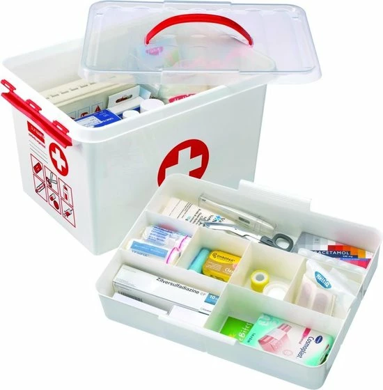 Sunware - Q-line EHBO Doos Met Inzet 22L Wit Rood - 40 X 30 X 26 Cm 6 Sunware - Q-line EHBO Doos Met Inzet 22L Wit Rood - 40 X 30 X 26 Cm - Afbeelding 4