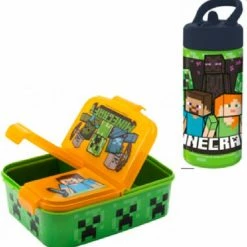 Star Minecraft Multi Brooddoos/ Broodtrommel + Drinkfles 400 Ml