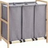 ACAZA Wasmand - Wassorteerder Met 3 Vakken - Stof / Bamboe - Grijs -BISSELL-Winkel 550x566 3