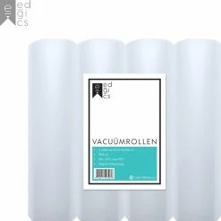 Edgics Vacuümrollen Vacumeerfolie - 20 X 600 Cm - 4 Stuks - Vacuumzakken Voedsel - Sous Vide Zakken - Vacumeerzakken Geschikt Voor Iedere Vacumeermachine - BPA-Vrij