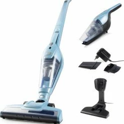 PRIMO Stofzuiger Zonder Zak PR507SV - 2-in-1 Steelstofzuiger Draadloos - Kruimelzuiger - HEPA Filter - Blauw