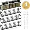 YORGS Kruidenrek Ophangbaar - Kruidenrekje Voor Potjes - Kruidenrekken Hangend 4 Stuks - Zwart - Inc Ophangmateriaal -BISSELL-Winkel 550x572 7