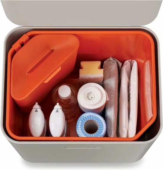 Joseph Joseph Intelligent Waste Prullenbak Totem 2.0 Recycler - 60 L - Stone Wit 15 Joseph Joseph Intelligent Waste Prullenbak Totem 2.0 Recycler - 60 L - Stone Wit - Afbeelding 13