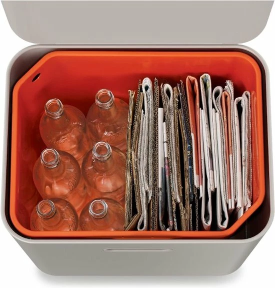 Joseph Joseph Intelligent Waste Prullenbak Totem 2.0 Recycler - 60 L - Stone Wit 19 Joseph Joseph Intelligent Waste Prullenbak Totem 2.0 Recycler - 60 L - Stone Wit - Afbeelding 17