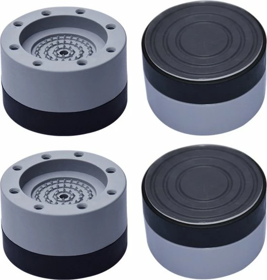 Fain Luxe Trillingsdempers Wasmachine – Set Van 4 Stuks – Grijs - Extra Dik - Voetjes Wasmachine & Droger - Wasmachine Demper – Anti Trillings / Vibratie Dempers Pads – Antislip Rubber – Trillingsmat – Antislipmat - Schokdempers Wasmachine 6 Fain Luxe Trillingsdempers Wasmachine – Set Van 4 Stuks – Grijs - Extra Dik - Voetjes Wasmachine & Droger - Wasmachine Demper – Anti Trillings / Vibratie Dempers Pads – Antislip Rubber – Trillingsmat – Antislipmat - Schokdempers Wasmachine - Afbeelding 4