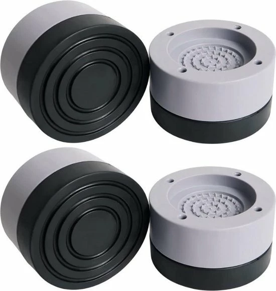 Fain Luxe Trillingsdempers Wasmachine – Set Van 4 Stuks – Grijs - Extra Dik - Voetjes Wasmachine & Droger - Wasmachine Demper – Anti Trillings / Vibratie Dempers Pads – Antislip Rubber – Trillingsmat – Antislipmat - Schokdempers Wasmachine 4 Fain Luxe Trillingsdempers Wasmachine – Set Van 4 Stuks – Grijs - Extra Dik - Voetjes Wasmachine & Droger - Wasmachine Demper – Anti Trillings / Vibratie Dempers Pads – Antislip Rubber – Trillingsmat – Antislipmat - Schokdempers Wasmachine - Afbeelding 2