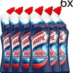 Harpic WC-reiniger Gel 100% Ontkalker- 750ml X6