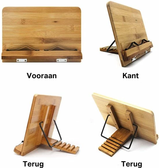 Wonix® - Boekenstandaard - Boekhouder - Documenthouder - Verstelbare - Opvouwbaar - Bamboe 6 Wonix® - Boekenstandaard - Boekhouder - Documenthouder - Verstelbare - Opvouwbaar - Bamboe - Afbeelding 4