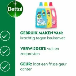 Dettol - 3L Allesreiniger Power & Fresh - Katoenfris 1x1L - Citrus 1x1L - Kersenbloesem 1x1L - Voordeelverpakking -BISSELL-Winkel 550x586