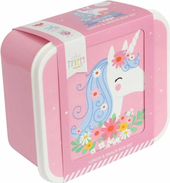 Lunch & Snack Box Set Van 4: Eenhoorn | A Little Lovely Company 9 Lunch & Snack Box Set Van 4: Eenhoorn | A Little Lovely Company - Afbeelding 7