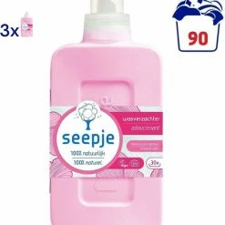 Seepje Wasverzachter Pioenroos & Cederhout - 3 X 750 Ml (90 Wasbeurten)