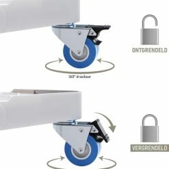 Noswo Wasmachine Verhoger - Tot 300 KG - Verstelbare Multitool - Anti Vibratie Dempers - Ook Geschikt Voor Vaatwasser, Koelkast, Vriezer En Droger - 45/63 X 11/13 Cm - Met Wieletjes -BISSELL-Winkel 550x598 1
