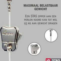 STAS Picture Hanging Systems STAS Schilderijrail - Ophangsysteem Schilderijen / Fotolijsten / Poster - Ophangrails - Zonder Boren - Ophanghaak - Ophangrek - Schilderijrail - Minirail - Wit -150 Cm - Complete Kit -BISSELL-Winkel 550x612