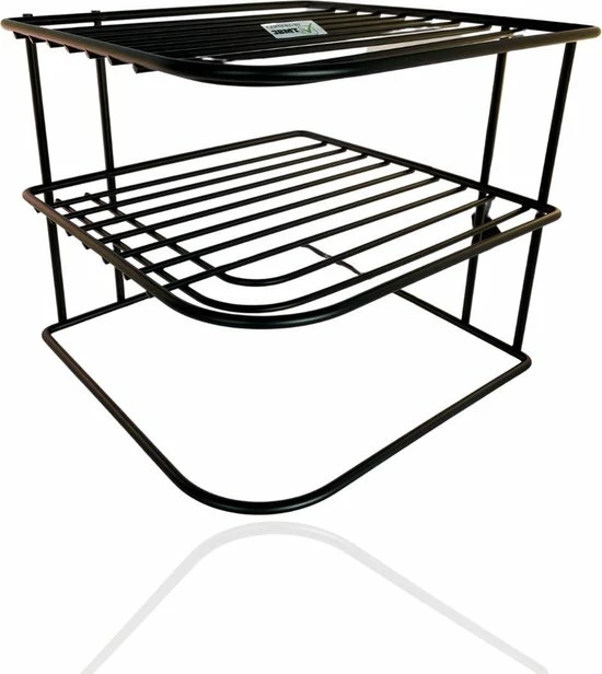 3 BMT 3BMT - Hoekkastrek - 3 Laags Bordenrek - Serviesorganizer - Zwart 3 3 BMT 3BMT - Hoekkastrek - 3 Laags Bordenrek - Serviesorganizer - Zwart