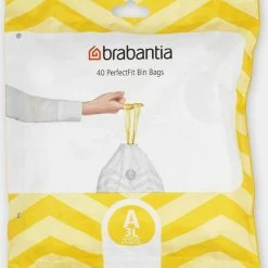 Brabantia PerfectFit Vuilniszakken - 3 L - Code A - 40 Stuks
