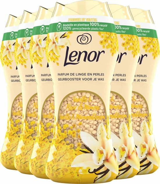 Lenor Vanille En Mimosabloesem Parels - In-Wash Geurbooster - Voordeelverpakking 6 X 15 Wasbeurten 3 Lenor Vanille En Mimosabloesem Parels - In-Wash Geurbooster - Voordeelverpakking 6 X 15 Wasbeurten