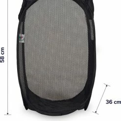 Wonair - Opvouwbare Wasmand - Wassorteerder - Extra Opbergvak – Met Hengsel - 70L - Zwart -BISSELL-Winkel 550x641 2