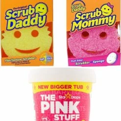 The Pink Stuff En Scrub Daddy The Original Scrub Daddy & Scrub Mommy Met Pink Stuff Paste 850 Gram