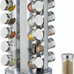 SensaHome 360 Graden Roteerbare Kruidencarrousel - Kruidenrek/Kruidenmolen - 20 Kruidenpotjes - 5 Laags - Draaibaar - 20 Specerijen Potjes - Specerijenmolen -BISSELL-Winkel 550x652 1