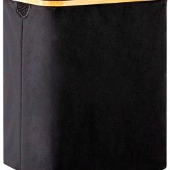 BrandtBergkamp Opvouwbare Wasmand Met Deksel – Wassorteerder – Wasmanden – Wasmand Bamboe – Zwart - 60Liter -BISSELL-Winkel 550x657