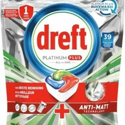 Dreft Platinum Plus Vaatwastabletten - Voordeelverpakking 4x39 Stuks -BISSELL-Winkel 550x695 2