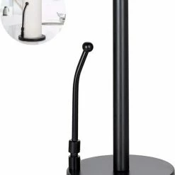 Disaja Keukenrolhouder Keuken Accessoires Keukenpapier Houder Zwart RVS