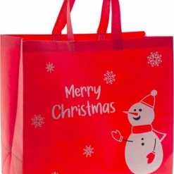 ROTIM 10x Kerstshopper Sneeuwpop Large