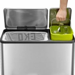 EKO EcoCasa Recycle Prullenbak - 30 + 15 L - Mat RVS 20 EKO EcoCasa Recycle Prullenbak - 30 + 15 L - Mat RVS -BISSELL-Winkel 550x702