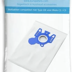 Europefans 20x Miele Type GN Stofzuigerzakken 3D 9917730 - Classic Complete C2 & C3 - Stofzak Stofzuiger Zak - Synthetisch -BISSELL-Winkel 550x730