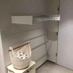 Merkloos Opvouwbaar Wasrek Wanddroogrek Wit