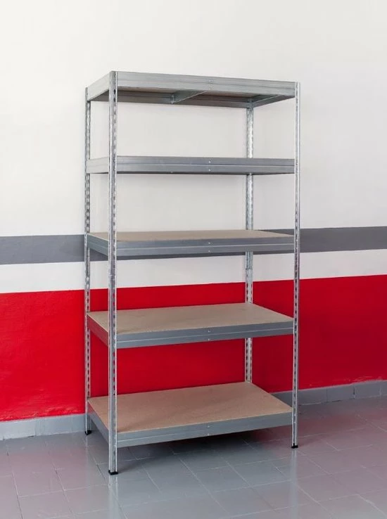 ERRO Metalen Opbergrek/Stellingkast Met 5 Legborden - 175kg Draagkracht Per Plank - 2 Stuks 10 ERRO Metalen Opbergrek/Stellingkast Met 5 Legborden - 175kg Draagkracht Per Plank - 2 Stuks - Afbeelding 8