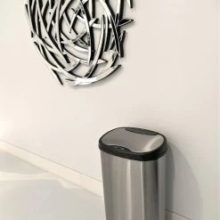 Rijoka Prullenbak Met Sensor Modern Dubbel - 50L - RVS | Afvalscheiding -BISSELL-Winkel 550x750