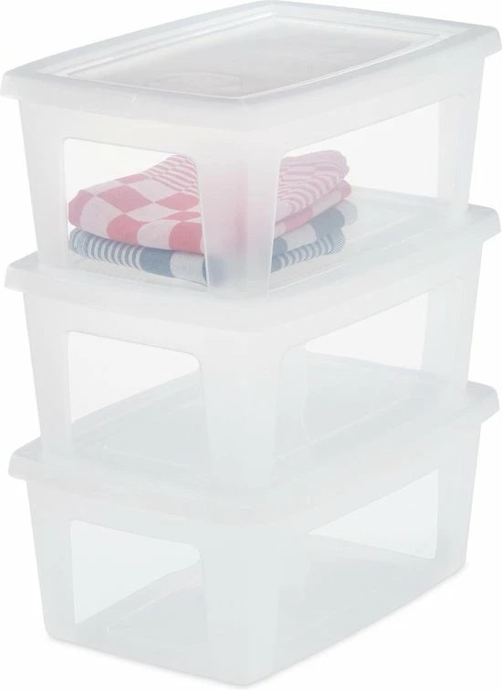 IRIS OHYAMA IRIS Clearbox Opbergbox - 11L - Kunststof - Transparant - 3 Stuks 8 IRIS OHYAMA IRIS Clearbox Opbergbox - 11L - Kunststof - Transparant - 3 Stuks - Afbeelding 6