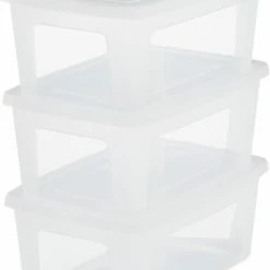 IRIS OHYAMA IRIS Clearbox Opbergbox - 11L - Kunststof - Transparant - 3 Stuks