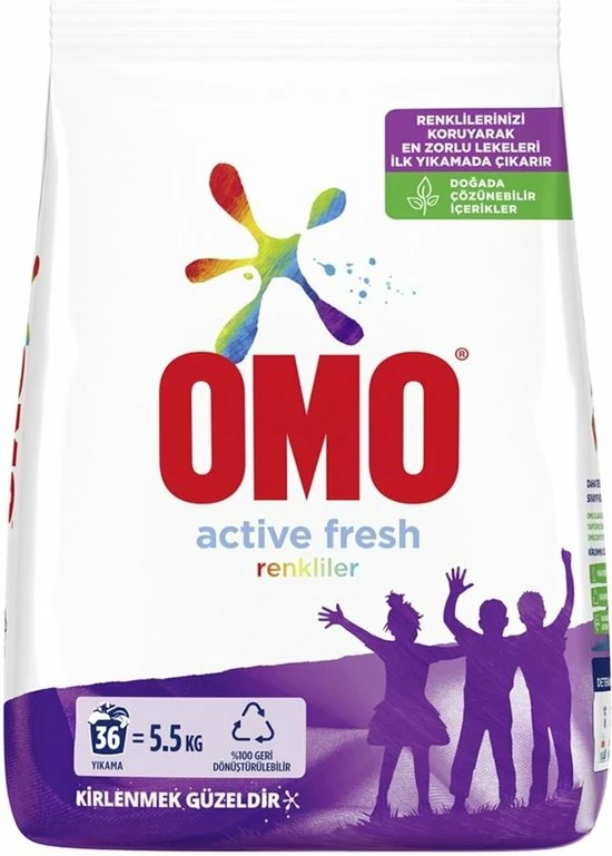 Omo Waspoeder | Wasmiddel Active Fresh Color | Kleur 5.5kg 3 Omo Waspoeder | Wasmiddel Active Fresh Color | Kleur 5.5kg