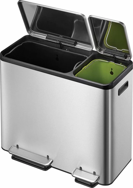 EKO EcoCasa Recycle Prullenbak - 30 + 15 L - Mat RVS 3 EKO EcoCasa Recycle Prullenbak - 30 + 15 L - Mat RVS