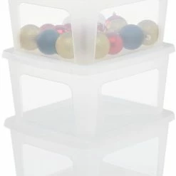 IRIS OHYAMA IRIS Clearbox Opbergbox - 18 L - Kunststof - Transparant - 3 Stuks -BISSELL-Winkel 550x772 9