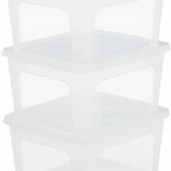 IRIS OHYAMA IRIS Clearbox Opbergbox - 18 L - Kunststof - Transparant - 3 Stuks
