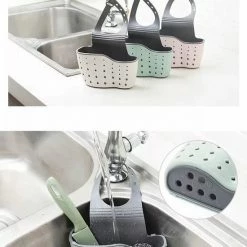 FijnGesneden.nl Keuken Gootsteen Rek - Spons Houder Wasbak - Organizer Gootsteen - Kraan Organisator - Douche Mandje - Keuken Wasbak Mandje Sponshouder -BISSELL-Winkel 550x783 1