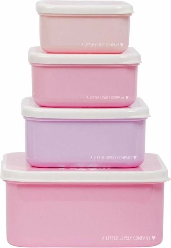 Lunch & Snack Box Set Van 4: Eenhoorn | A Little Lovely Company 5 Lunch & Snack Box Set Van 4: Eenhoorn | A Little Lovely Company - Afbeelding 3