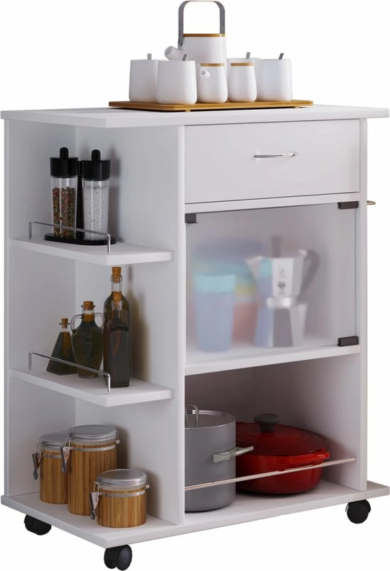 VCM Houten Keukenkarretje Serveerwagen Planken Rolbare Wielen Lade Pocis Houten Keukenkarretje Serveerwagen Planken Rolbare Wielen Lade Pocis 3 VCM Houten Keukenkarretje Serveerwagen Planken Rolbare Wielen Lade Pocis Houten Keukenkarretje Serveerwagen Planken Rolbare Wielen Lade Pocis