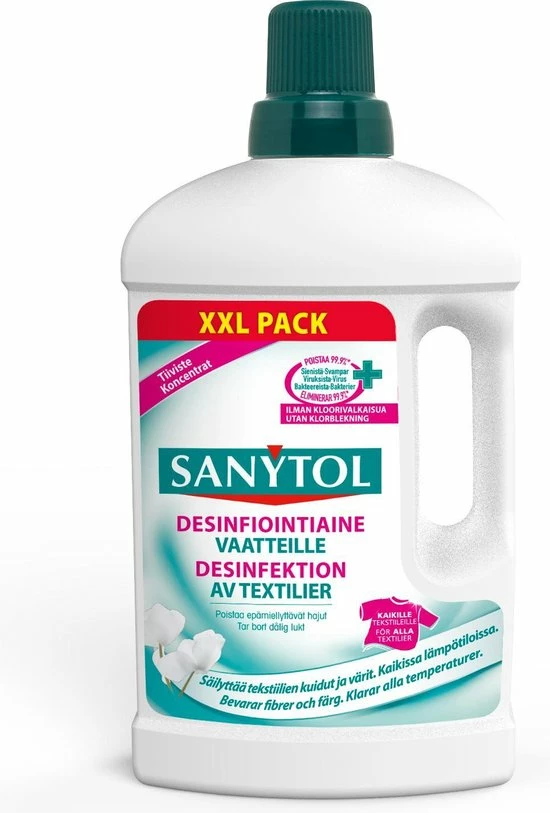 SANYTOL Desinfectiemiddel Voor Wasgoed Met Witte Bloemen - 1L - Antibacterieel 3 SANYTOL Desinfectiemiddel Voor Wasgoed Met Witte Bloemen - 1L - Antibacterieel