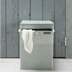 Brabantia Wasmand Met Deksel - Stapelbaar - 35 L - Green -BISSELL-Winkel 550x822 3