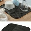 Merkloos Afdruipmat Met GRATIS Afwasborstel - Droogmat - Afdruipmat Siliconen - BPA Vrij - Afdruipmat Voor Afwas - Zwart -BISSELL-Winkel 550x824 3