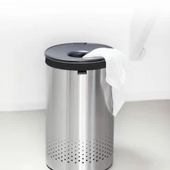 Brabantia Wasmand - 60 L - Matt Steel Met Kunststof Deksel -BISSELL-Winkel 550x825 2