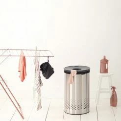 Brabantia Wasmand - 60 L - Matt Steel Met Kunststof Deksel -BISSELL-Winkel 550x825 4