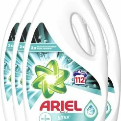Ariel Vloeibaar Wasmiddel + Touch Of Lenor Unstoppables - 4x28 Wasbeurten - Halfjaarbox